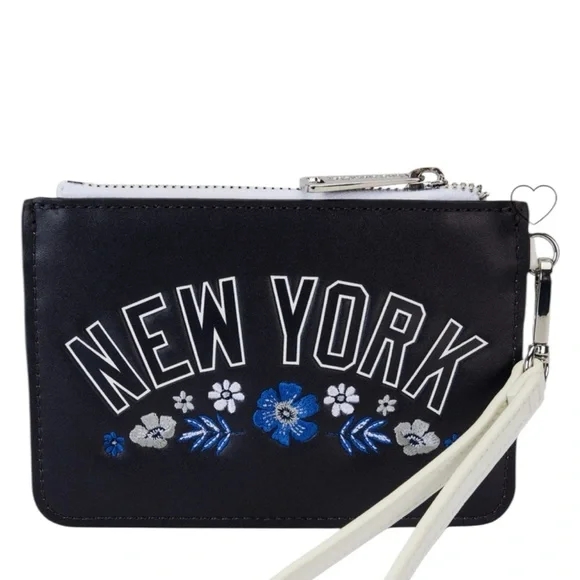 Loungefly New York Embroidered Black Wristlet NWT - Picture 3 of 3